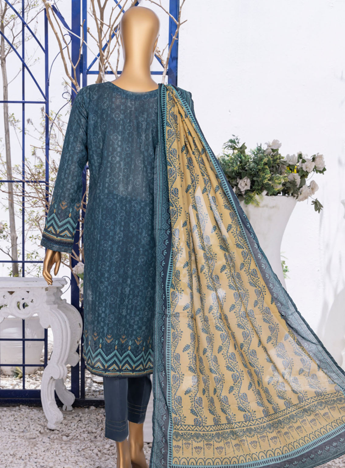 Summer Bloom By HZ Textile Digital Printed Lawn 3 Piece Stitched Suit - HZ24SB PNL-409 Summer Bloom By HZ Textile Digital Printed Lawn 3 Piece Stitched Suit - HZ24SB PNL-409