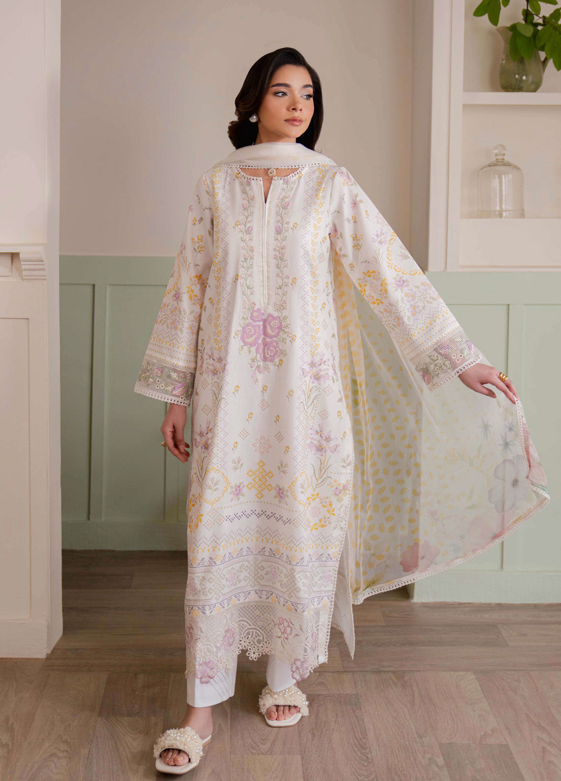 Summer Line-II By Neeshay Embroidered Lawn 3 Piece Unstitched Suit NE25SLV2 D-BLOOM THEORY Summer Line-II By Neeshay Embroidered Lawn 3 Piece Unstitched Suit NE25SLV2 D-BLOOM THEORY