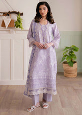 Summer Line-II By Neeshay Embroidered Lawn 3 Piece Unstitched Suit NE25SLV2 D-LAVENDAR DREAM