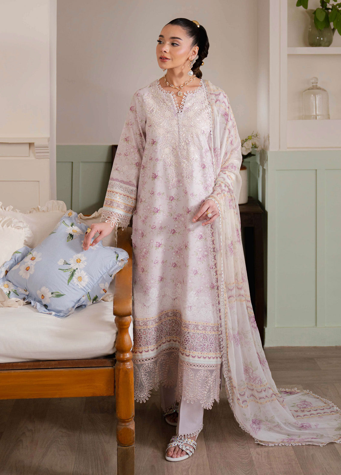 Summer Line-II By Neeshay Embroidered Lawn 3 Piece Unstitched Suit NE25SLV2 D-LILAC MIST Summer Line-II By Neeshay Embroidered Lawn 3 Piece Unstitched Suit NE25SLV2 D-LILAC MIST