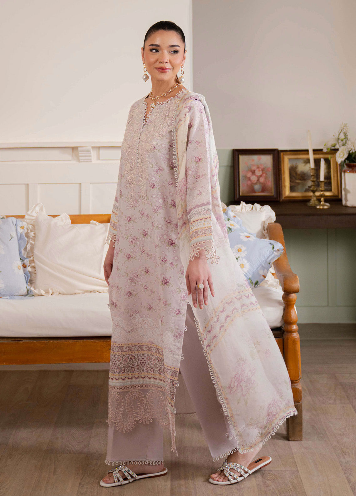 Summer Line-II By Neeshay Embroidered Lawn 3 Piece Unstitched Suit NE25SLV2 D-LILAC MIST Summer Line-II By Neeshay Embroidered Lawn 3 Piece Unstitched Suit NE25SLV2 D-LILAC MIST