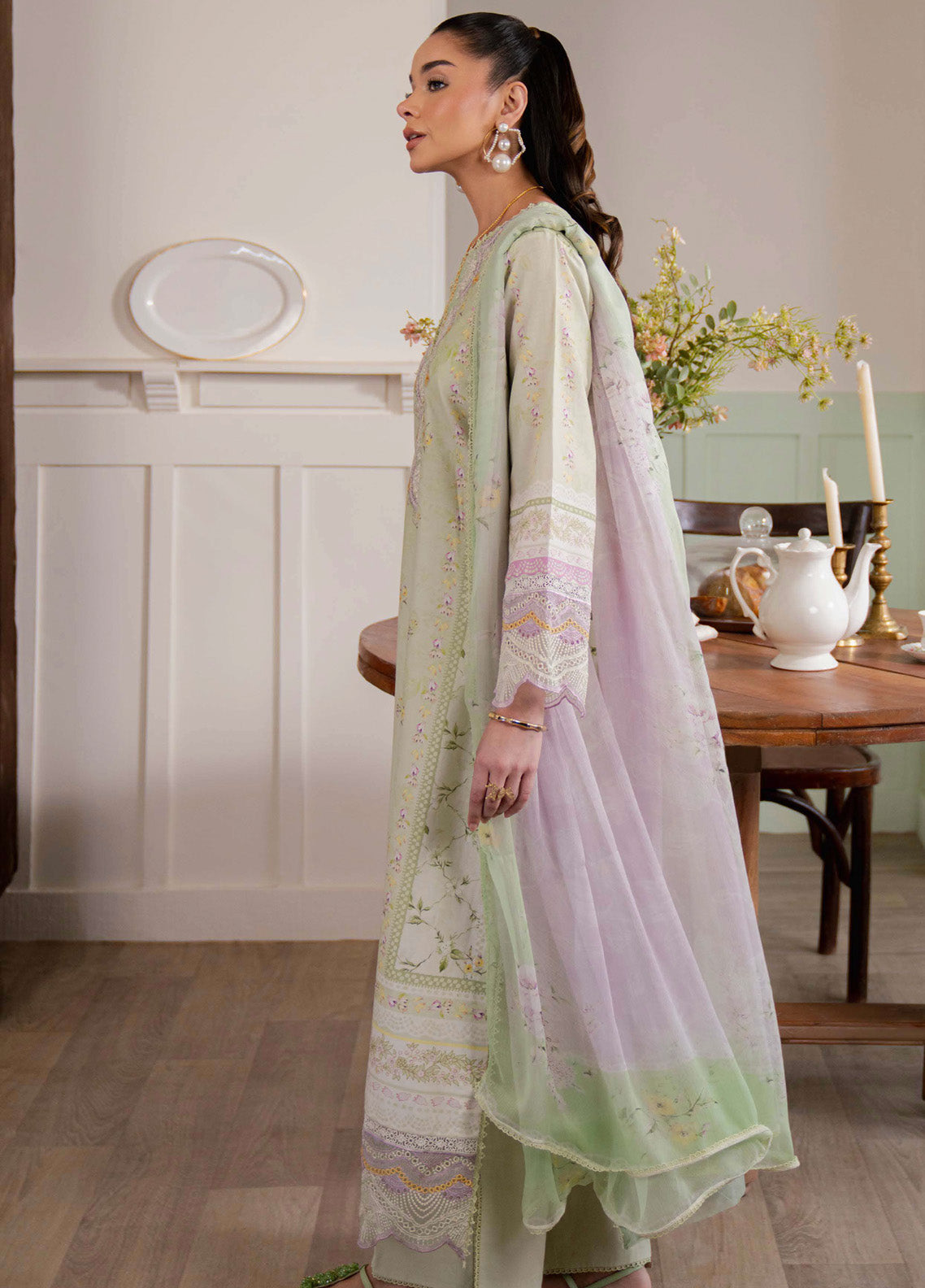 Summer Line-II By Neeshay Embroidered Lawn 3 Piece Unstitched Suit NE25SLV2 D-SPRING FERN Summer Line-II By Neeshay Embroidered Lawn 3 Piece Unstitched Suit NE25SLV2 D-SPRING FERN