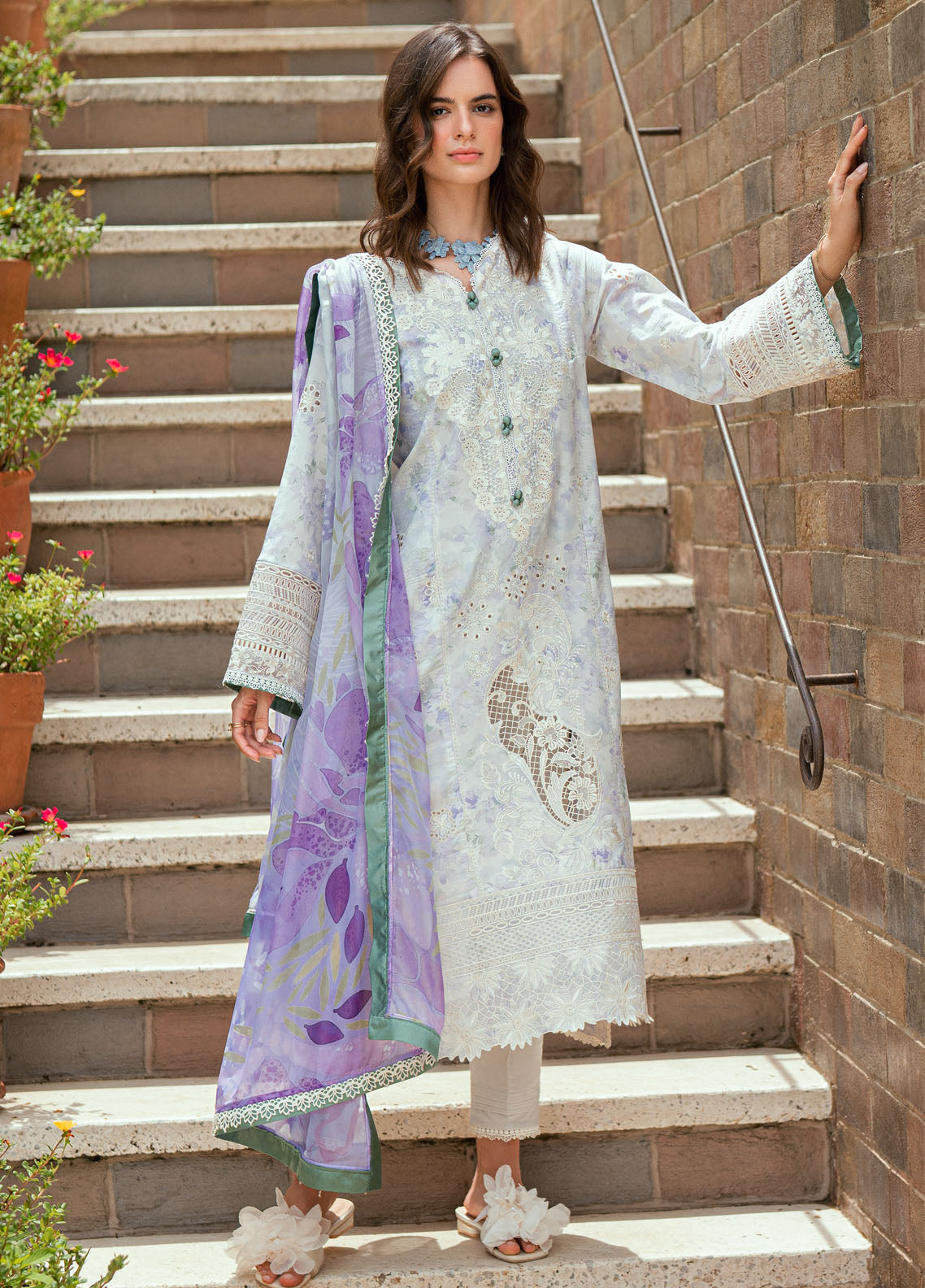 Summer Reverie By Roheenaz Embroidered Lawn 3 Piece Unstitched Suit RNZ25SRLL D-8A AERIS Summer Reverie By Roheenaz Embroidered Lawn 3 Piece Unstitched Suit RNZ25SRLL D-8A AERIS