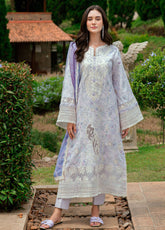 Summer Reverie By Roheenaz Embroidered Lawn 3 Piece Unstitched Suit RNZ25SRLL D-8B FLORIN