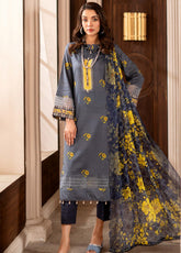 Sunshine Bloom By Alzohaib Chikankari Lawn 3 Piece Unstitched Suit AZ25SBEC D-02