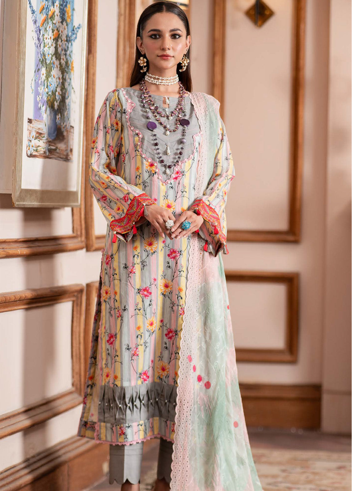 Sunshine Bloom By Alzohaib Chikankari Lawn 3 Piece Unstitched Suit AZ25SBEC D-11 Sunshine Bloom By Alzohaib Chikankari Lawn 3 Piece Unstitched Suit AZ25SBEC D-11