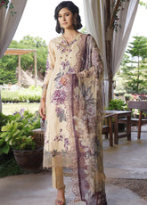 Sunshine Bloom By Alzohaib Premium Embroidered Cotton 3 Piece Unstitched Suit AZ25SSB SBE-04