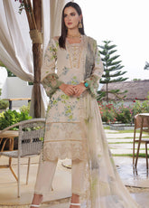 Sunshine Bloom By Alzohaib Premium Embroidered Cotton 3 Piece Unstitched Suit AZ25SSB SBE-06