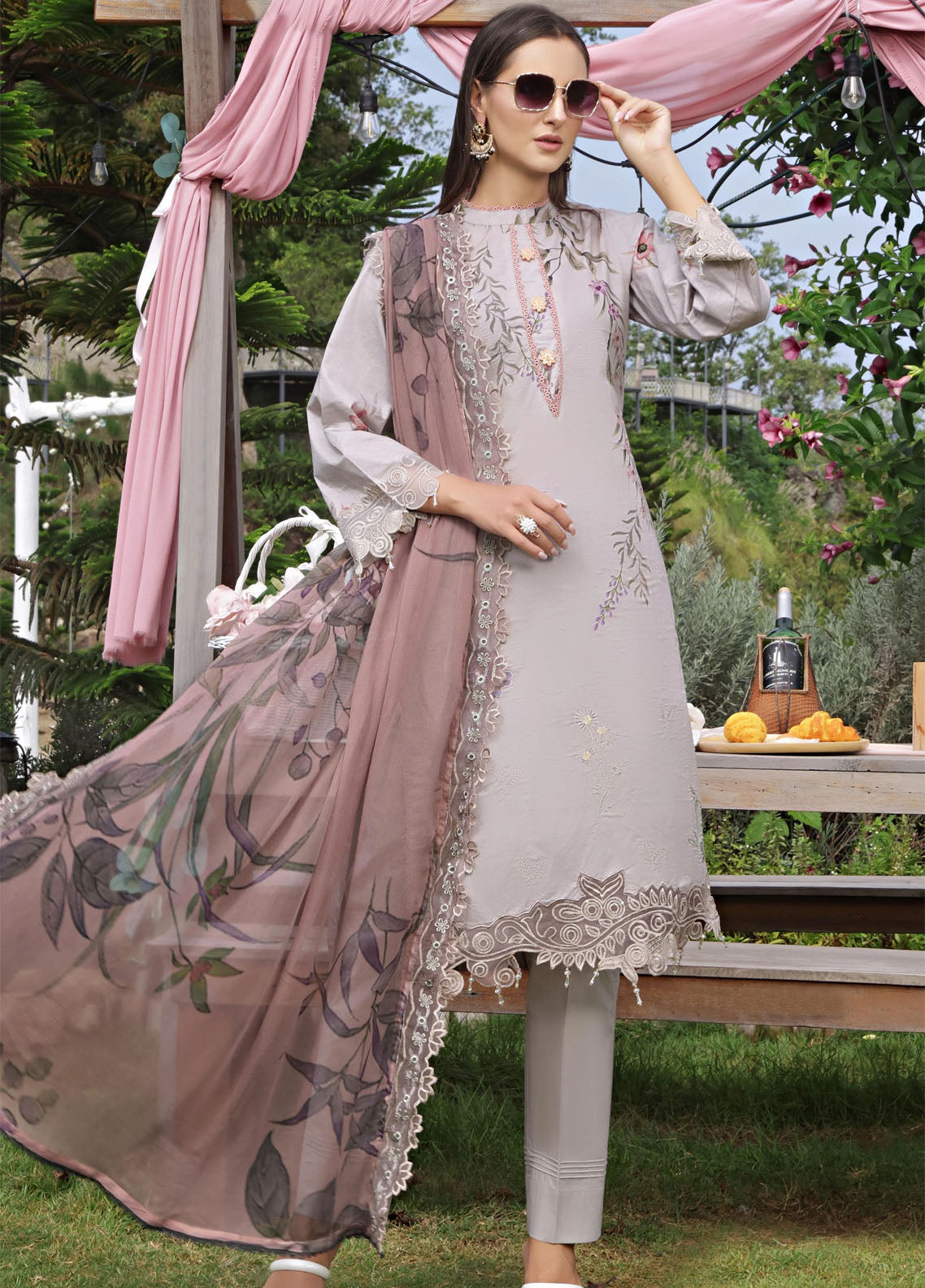 Sunshine Bloom By Alzohaib Premium Embroidered Cotton 3 Piece Unstitched Suit AZ25SSB SBE-07 Sunshine Bloom By Alzohaib Premium Embroidered Cotton 3 Piece Unstitched Suit AZ25SSB SBE-07