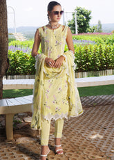 Sunshine Bloom By Alzohaib Premium Embroidered Cotton 3 Piece Unstitched Suit AZ25SSB SBE-08