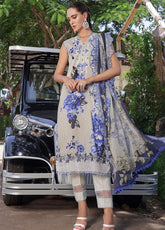 Sunshine Bloom By Alzohaib Premium Embroidered Cotton 3 Piece Unstitched Suit AZ25SSB SBE-12