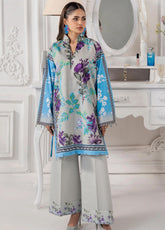 Sunshine Bloom By Alzohaib Printed Cotton Silk 3 Piece Unstitched Suit AZ25SSBW D-CSE-01