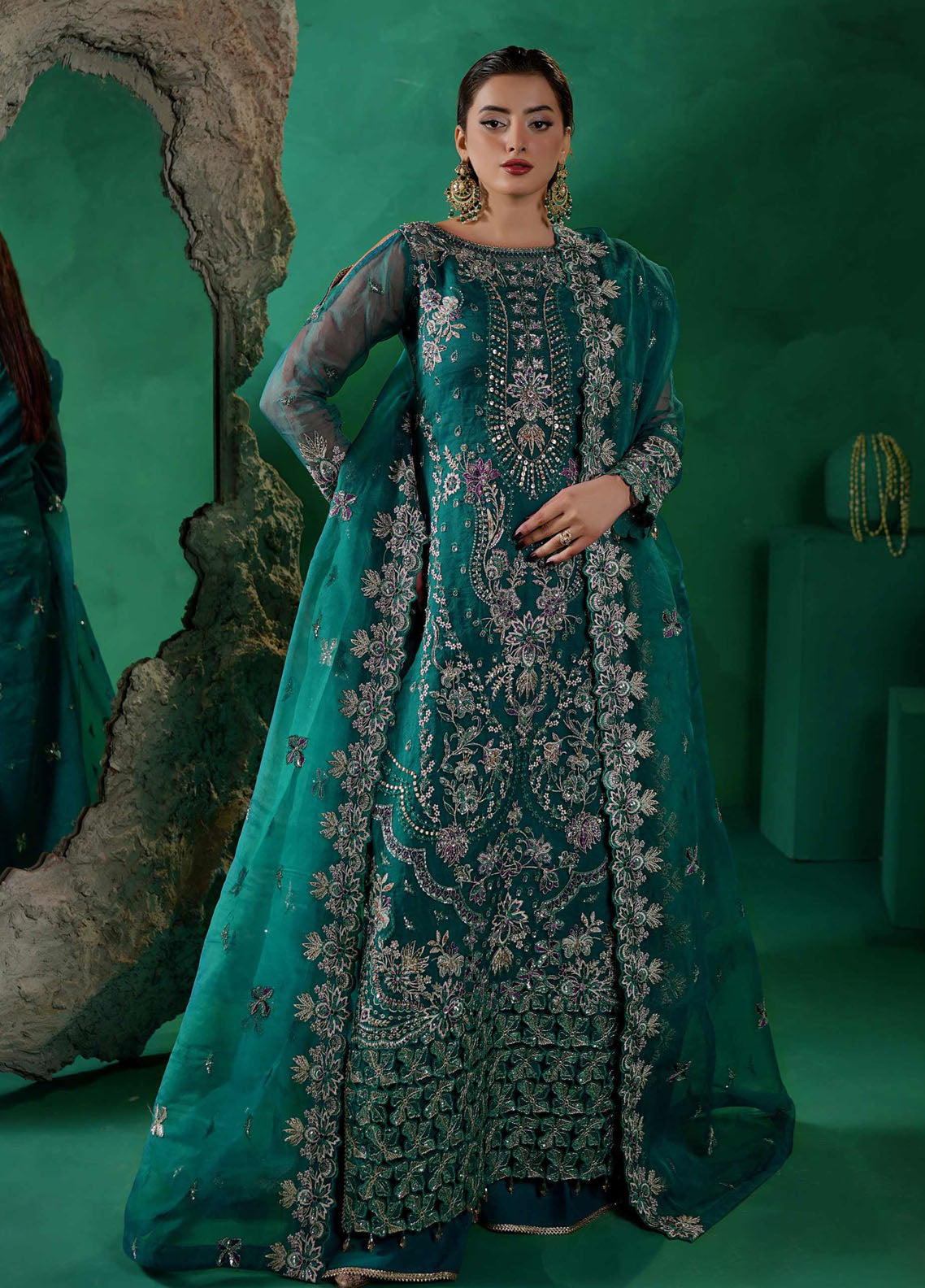 Tabeer By Maryam's Luxury Embroidered Organza 3 Piece Unstitched Suit MY26TLV2 D-TBR-8016 AYLANA Tabeer By Maryam's Luxury Embroidered Organza 3 Piece Unstitched Suit MY26TLV2 D-TBR-8016 AYLANA