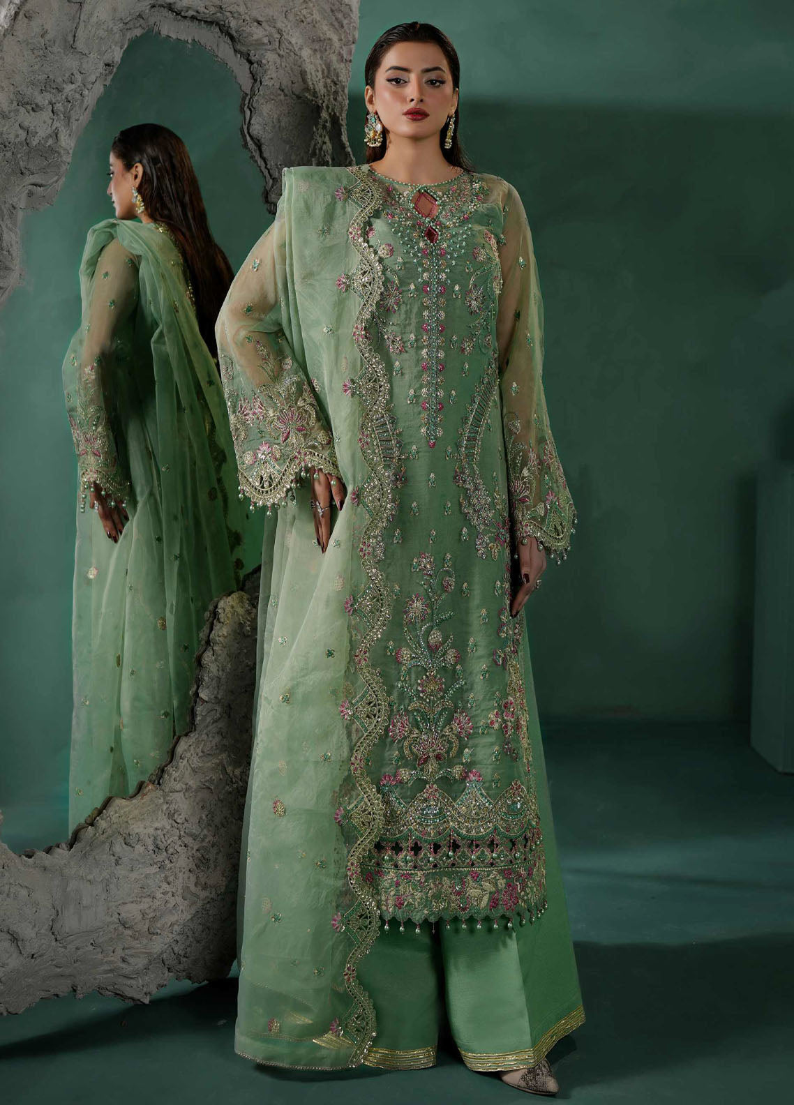 Tabeer By Maryam's Luxury Embroidered Organza 3 Piece Unstitched Suit MY26TLV2 D-TBR-8020 ZAFEERA Tabeer By Maryam's Luxury Embroidered Organza 3 Piece Unstitched Suit MY26TLV2 D-TBR-8020 ZAFEERA