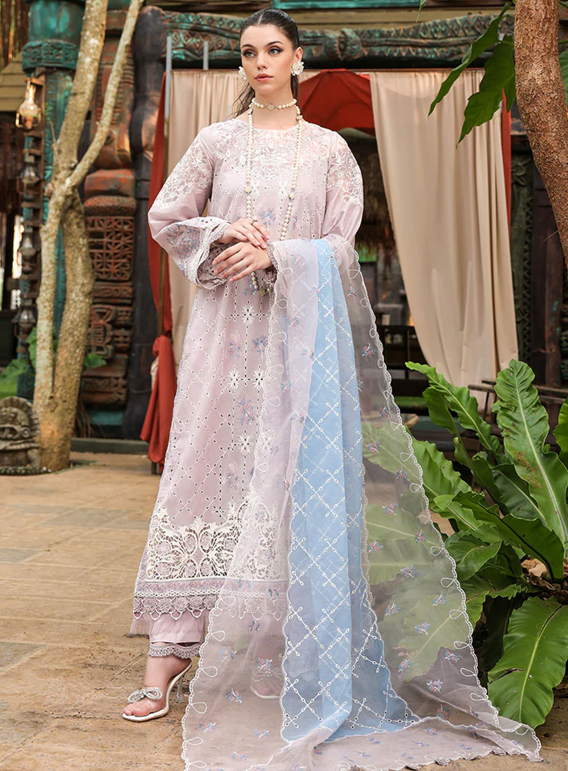 Tabeer Luxury Embroidered Lawn 3 Piece Unstitched Suit TBR24L D-03 Tabeer Luxury Embroidered Lawn 3 Piece Unstitched Suit TBR24L D-03