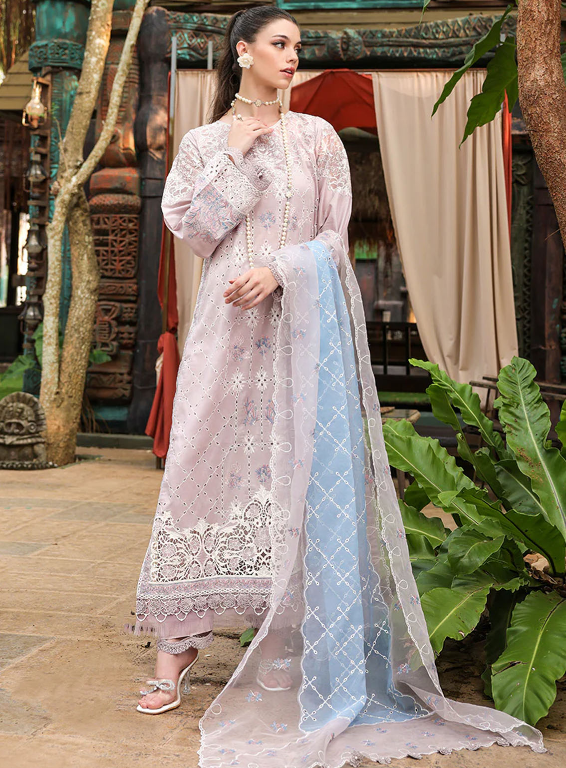 Tabeer Luxury Embroidered Lawn 3 Piece Unstitched Suit TBR24L D-03 Tabeer Luxury Embroidered Lawn 3 Piece Unstitched Suit TBR24L D-03