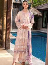 Tabeer Luxury Embroidered Lawn 3 Piece Unstitched Suit TBR24L D-08