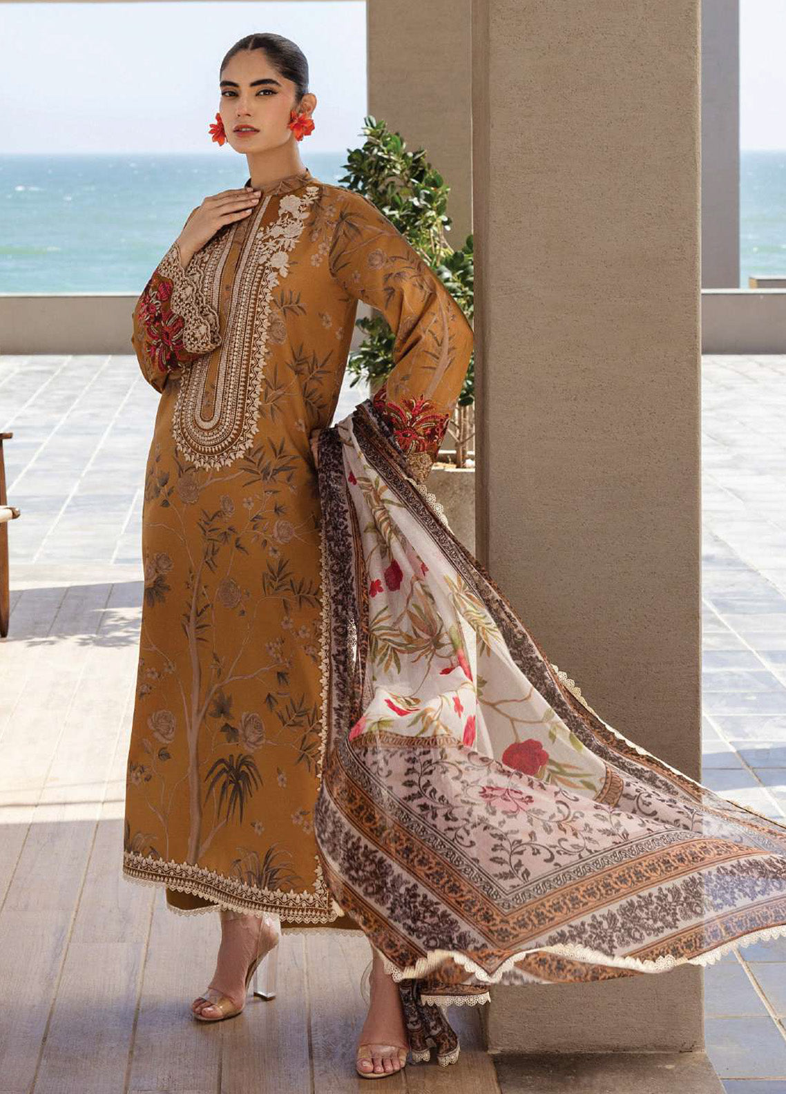 Tahra By Zainab Chottani Embroidered Lawn 3 Piece Unstitched Suit ZC25TL D-06 RAHMA Tahra By Zainab Chottani Embroidered Lawn 3 Piece Unstitched Suit ZC25TL D-06 RAHMA