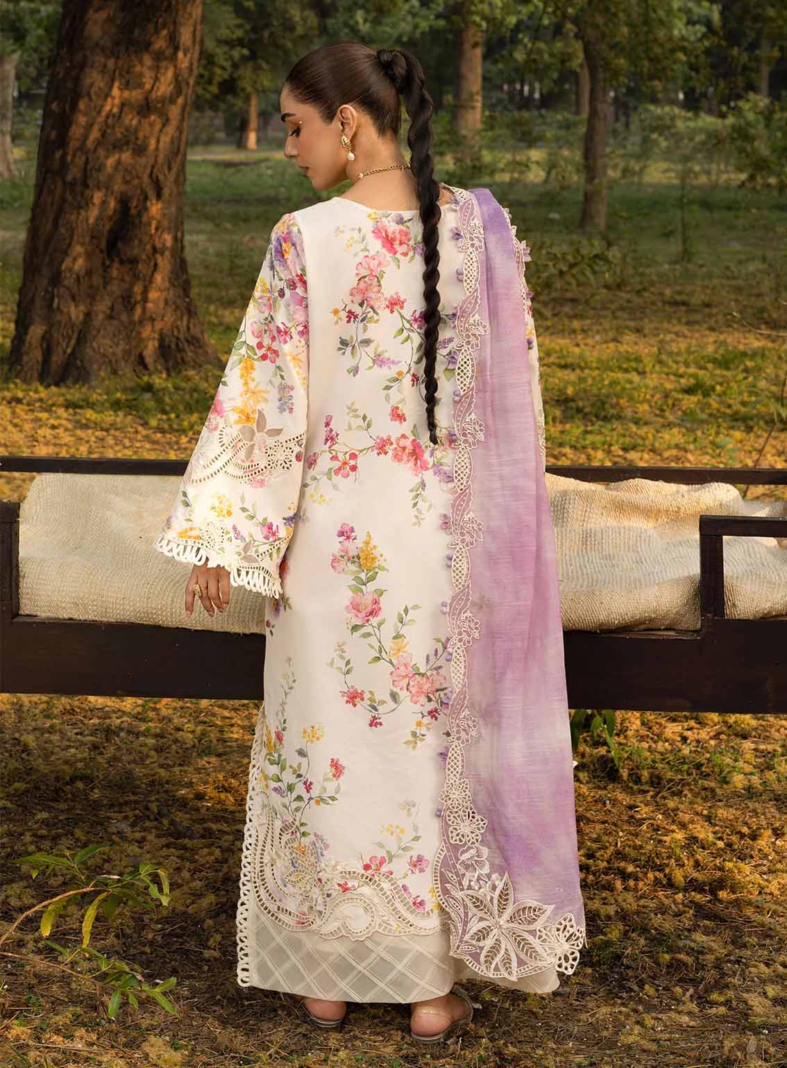Tasawar By Crimson Embroidered Lawn 3 Piece Unstitched Suit CSS25TLL D-2B PETALS AND PROMISES Tasawar By Crimson Embroidered Lawn 3 Piece Unstitched Suit CSS25TLL D-2B PETALS AND PROMISES