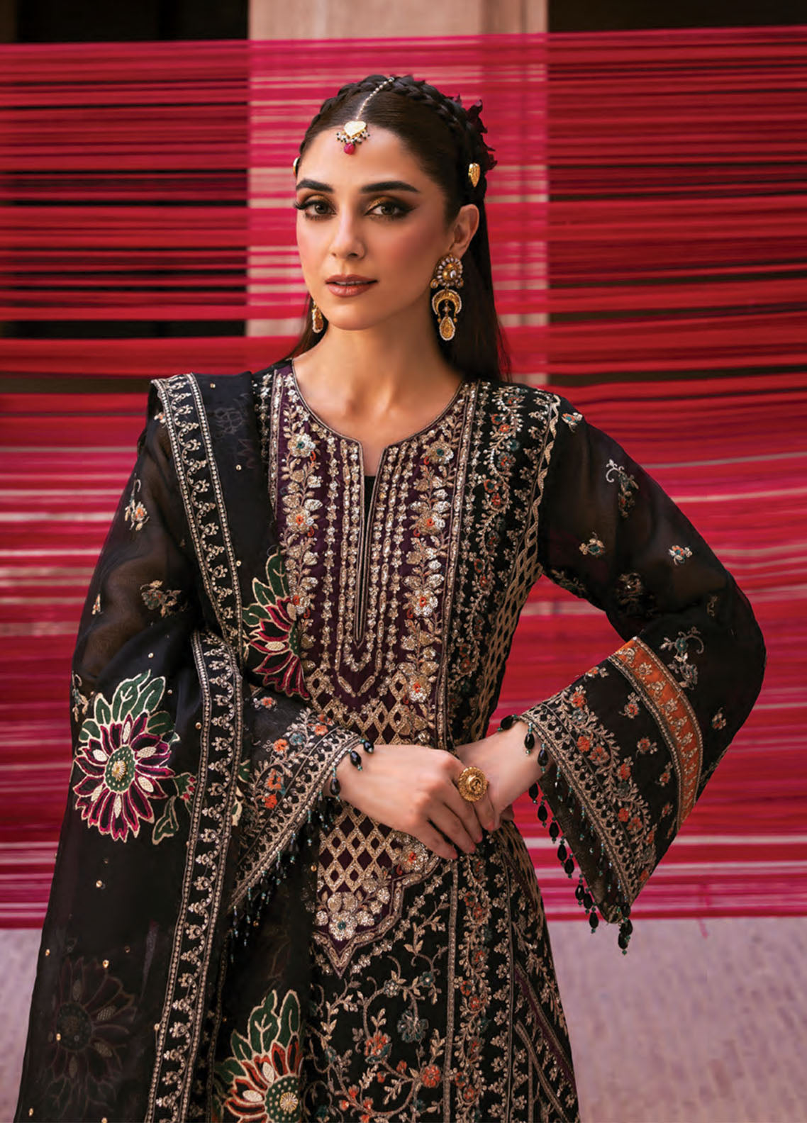 The Empress By Emaan Adeel Embroidered Organza 3 Piece Unstitched Suit EA25TEFW D-NOCTELLE The Empress By Emaan Adeel Embroidered Organza 3 Piece Unstitched Suit EA25TEFW D-NOCTELLE