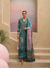 The Painted Garden By Afrozeh Embroidered Lawn 3 Piece Unstitched Suit AF24PG D-01 STELLAR SAGE
