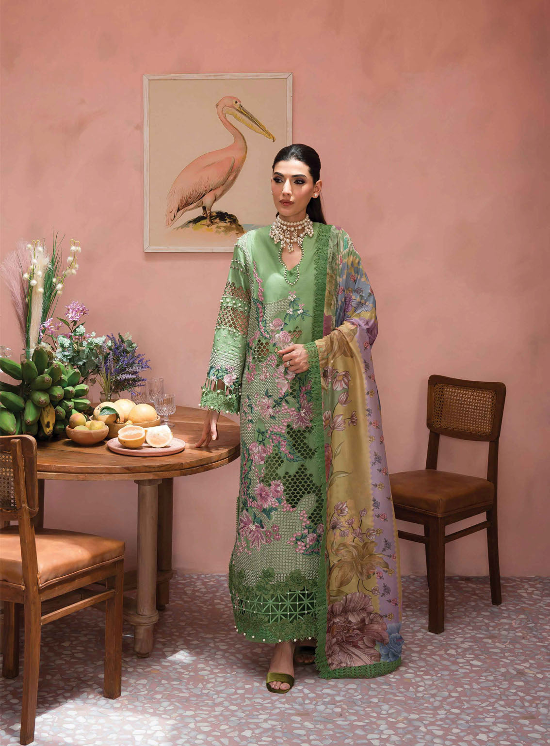 The Painted Garden By Afrozeh Embroidered Lawn 3 Piece Unstitched Suit AF24PG D-02 CELESTIAL BOUQUET The Painted Garden By Afrozeh Embroidered Lawn 3 Piece Unstitched Suit AF24PG D-02 CELESTIAL BOUQUET