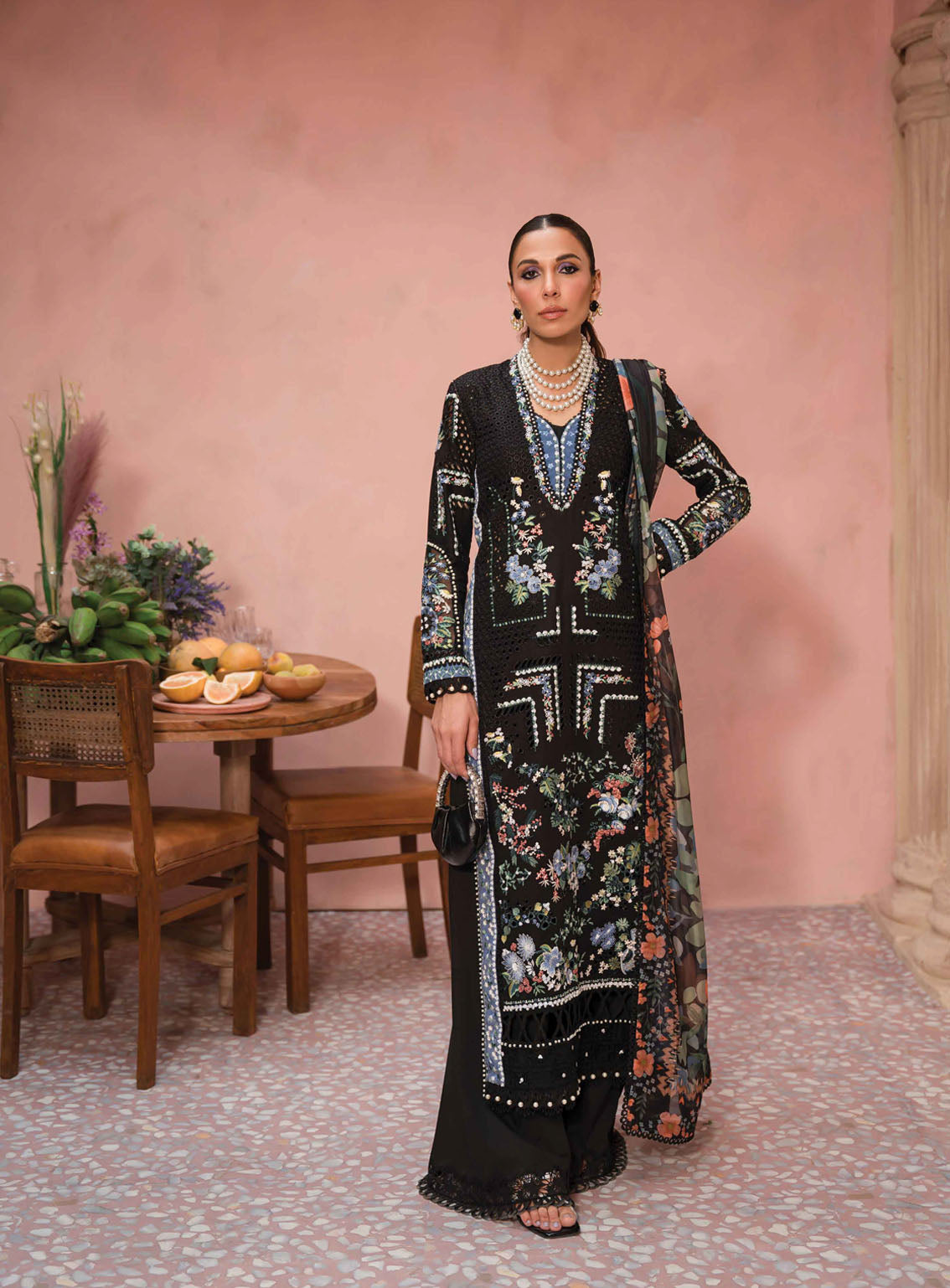 The Painted Garden By Afrozeh Embroidered Lawn 3 Piece Unstitched Suit AF24PG D-03 MIDNIGHT MUSE The Painted Garden By Afrozeh Embroidered Lawn 3 Piece Unstitched Suit AF24PG D-03 MIDNIGHT MUSE