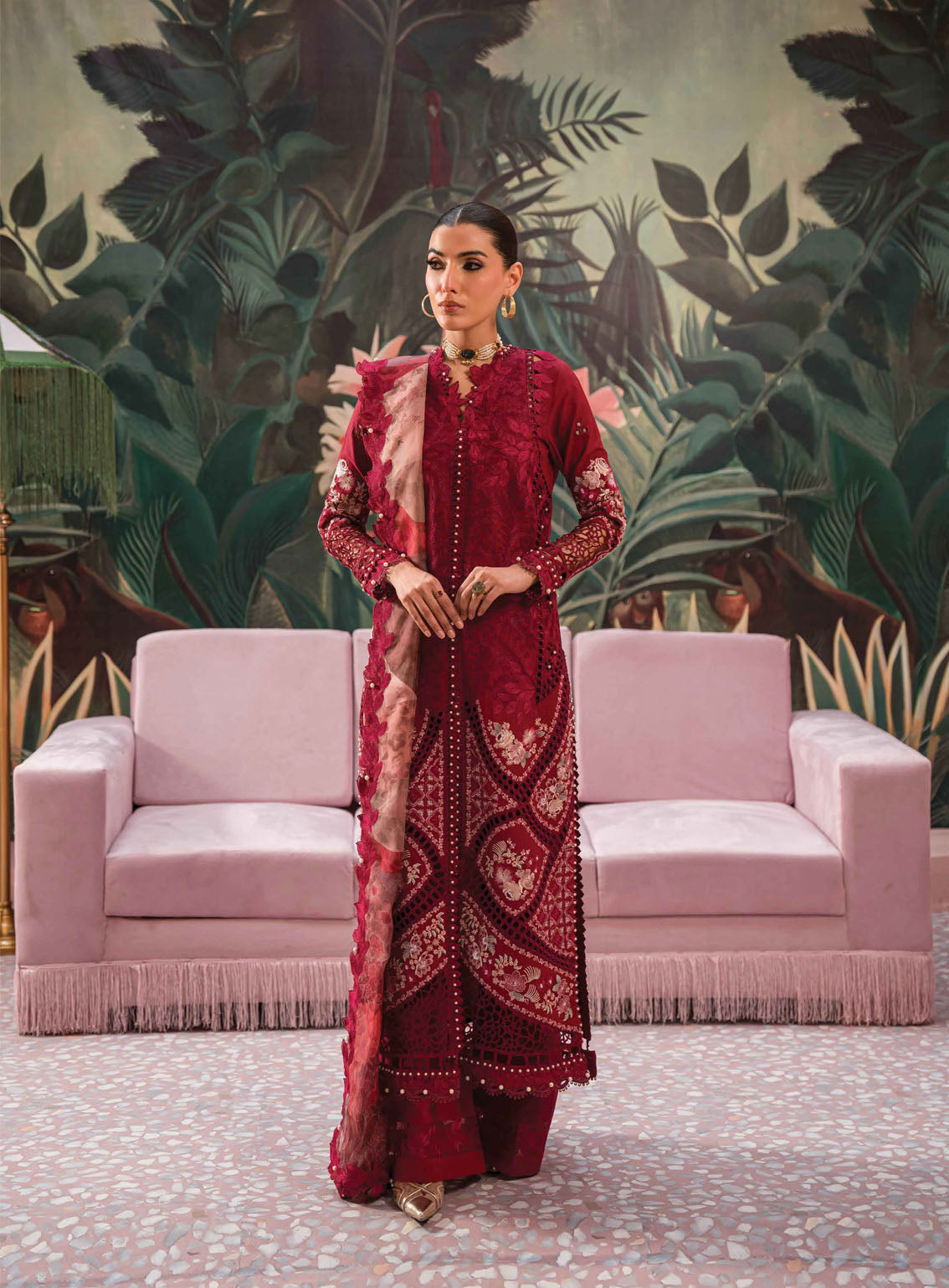 The Painted Garden By Afrozeh Embroidered Lawn 3 Piece Unstitched Suit AF24PG D-06 DAHLIA DUSK The Painted Garden By Afrozeh Embroidered Lawn 3 Piece Unstitched Suit AF24PG D-06 DAHLIA DUSK