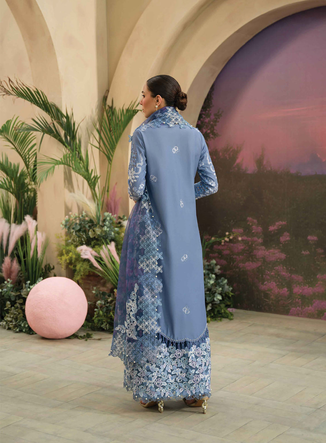 The Painted Garden By Afrozeh Embroidered Lawn 3 Piece Unstitched Suit AF24PG D-07 INDIGO INK The Painted Garden By Afrozeh Embroidered Lawn 3 Piece Unstitched Suit AF24PG D-07 INDIGO INK