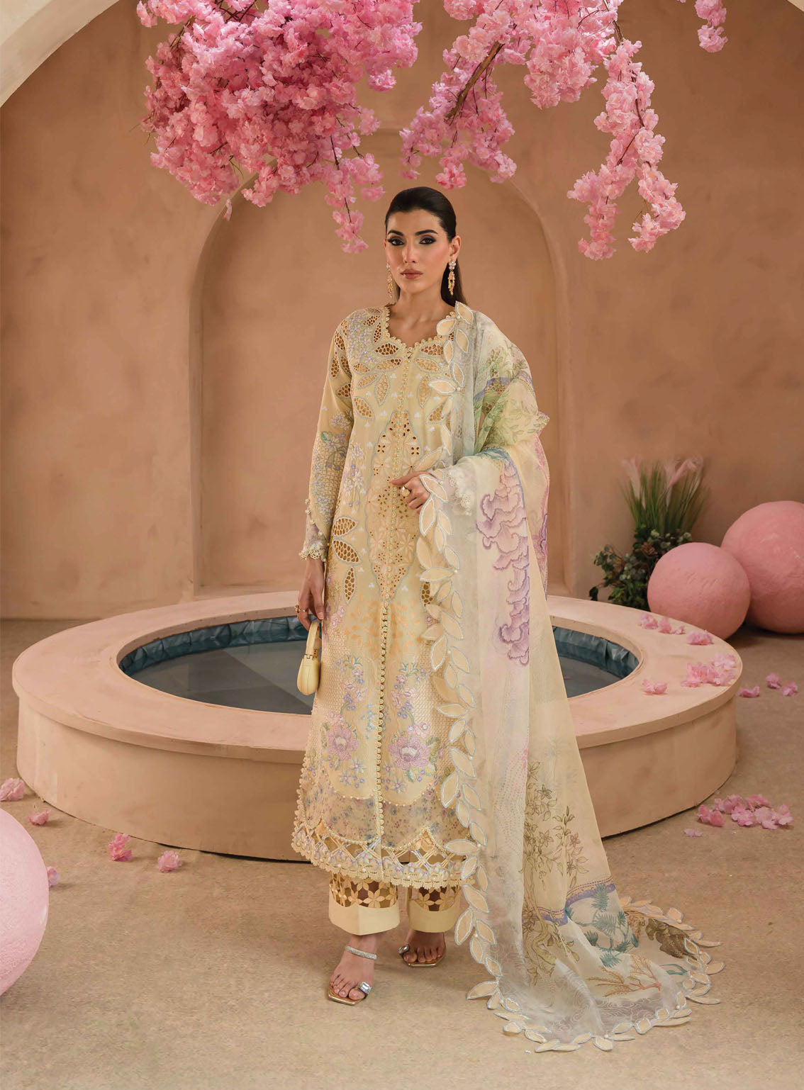 The Painted Garden By Afrozeh Embroidered Lawn 3 Piece Unstitched Suit AF24PG D-08 SWEET SAFFRON The Painted Garden By Afrozeh Embroidered Lawn 3 Piece Unstitched Suit AF24PG D-08 SWEET SAFFRON