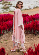 The Secret Garden By Mushq Hemline Spring Embroidered Lawn 3 Piece Unstitched Suit MQ24SGHSL D-1A ROSEWOOD