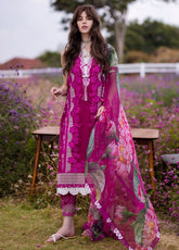 The Secret Garden By Mushq Hemline Spring Embroidered Lawn 3 Piece Unstitched Suit MQ24SGHSL D-1B FAIRY DELL
