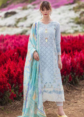 The Secret Garden By Mushq Hemline Spring Embroidered Lawn 3 Piece Unstitched Suit MQ24SGHSL D-6A NIXIE