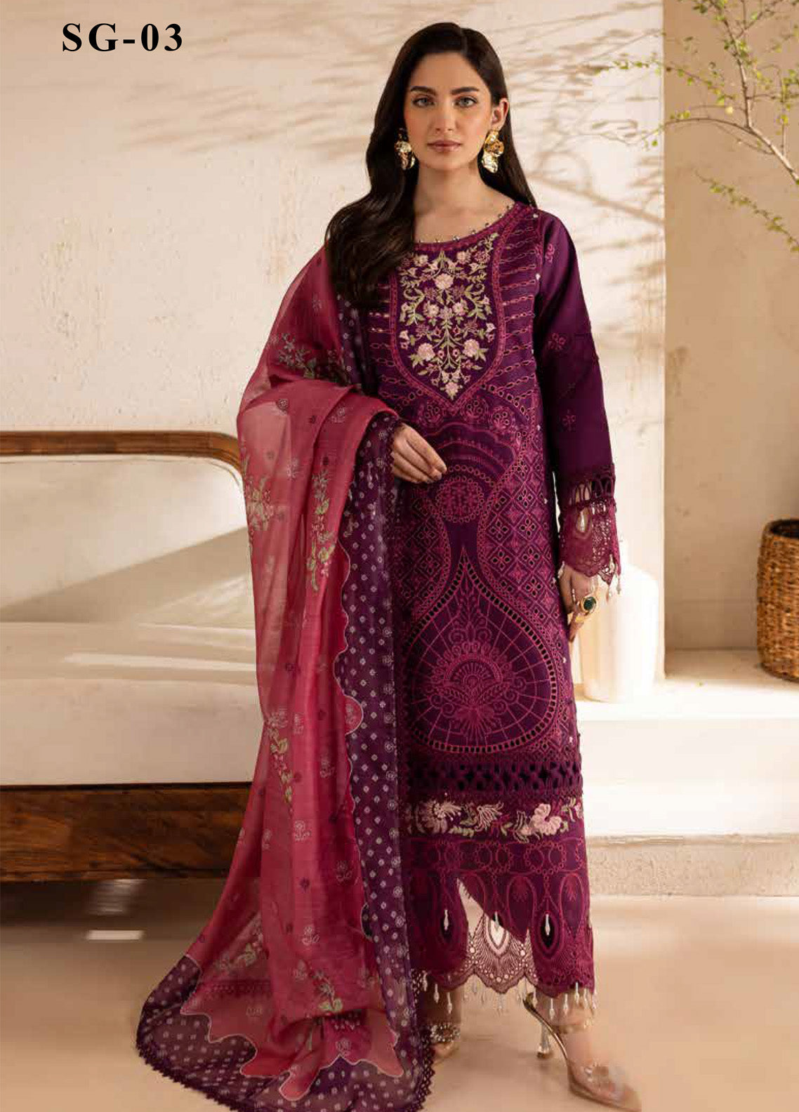 The Summer Garden By Parishay Embroidered Lawn 3 Piece Unstitched Suit PR25TSG D-SG-03 The Summer Garden By Parishay Embroidered Lawn 3 Piece Unstitched Suit PR25TSG D-SG-03