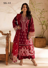 The Summer Garden By Parishay Embroidered Lawn 3 Piece Unstitched Suit PR25TSG D-SG-12