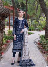 Thread Kari By Schick Embroidered Lawn 3 Piece Unstitched Suit SDH24TKEL D-10
