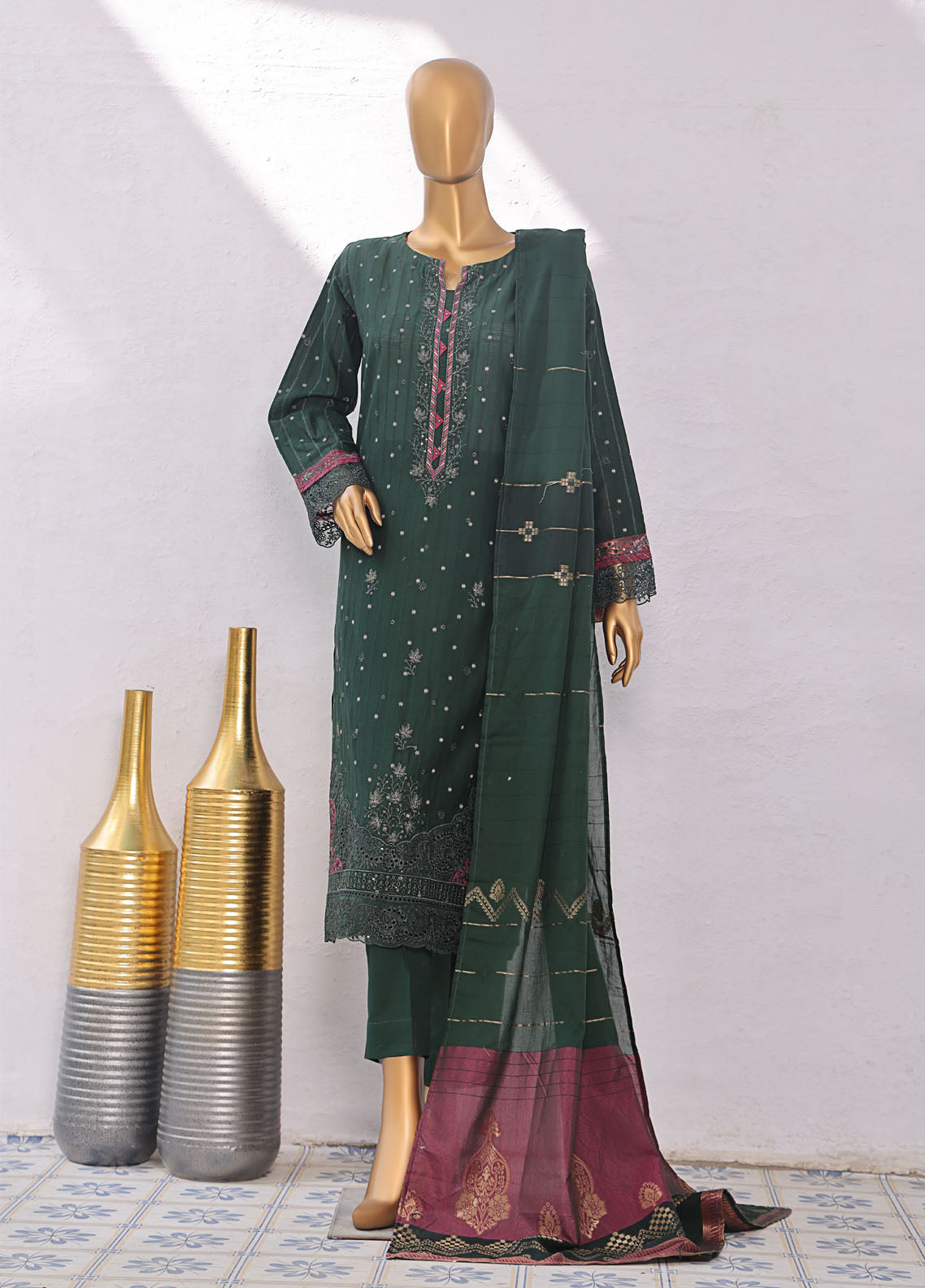 Turkish By HZ Textiles Embroidered Jacquard 3 Piece Unstitched Suit HZ25TJV1 D-TJE-104 Turkish By HZ Textiles Embroidered Jacquard 3 Piece Unstitched Suit HZ25TJV1 D-TJE-104