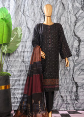 Turkish By HZ Textiles Embroidered Jacquard 3 Piece Unstitched Suit HZ25TJV2 D-TJE-101B