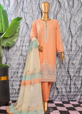 Turkish By HZ Textiles Embroidered Jacquard 3 Piece Unstitched Suit HZ25TJV2 D-TJE-102B