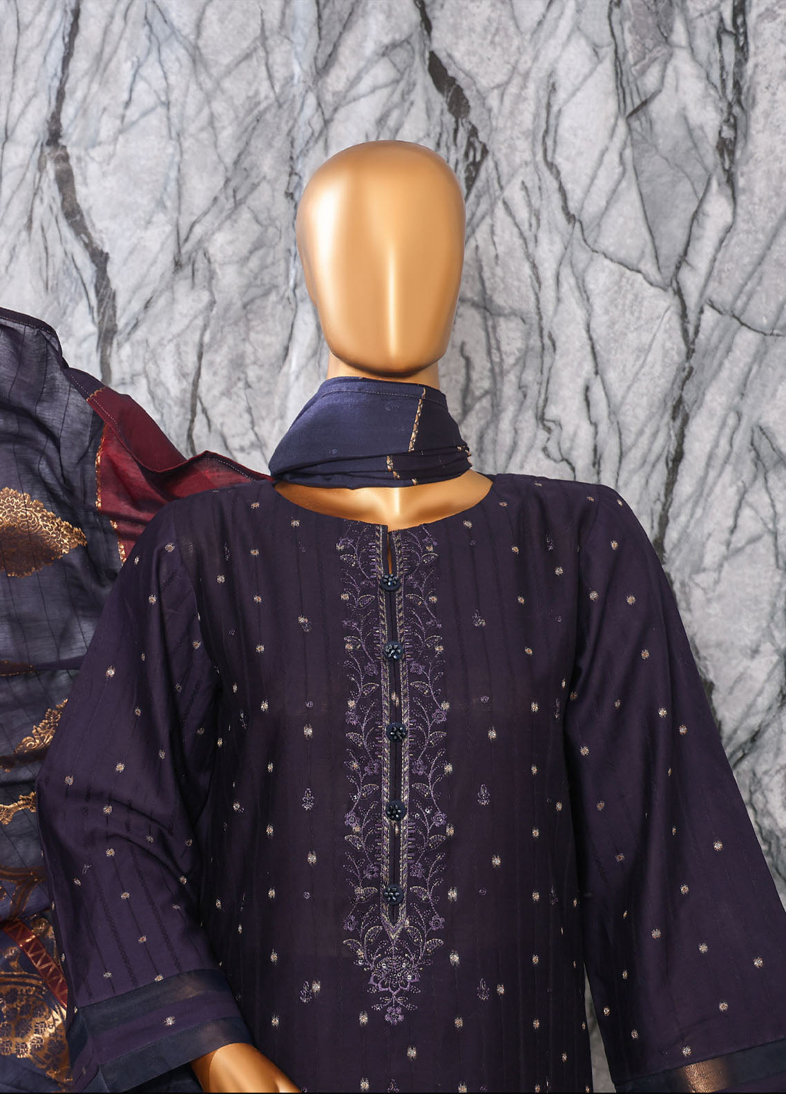 Turkish By HZ Textiles Embroidered Jacquard 3 Piece Unstitched Suit HZ25TJV2 D-TJE-103B Turkish By HZ Textiles Embroidered Jacquard 3 Piece Unstitched Suit HZ25TJV2 D-TJE-103B