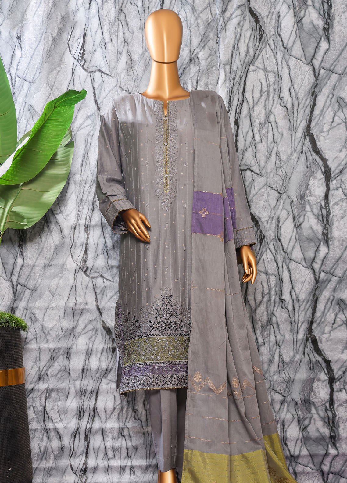 Turkish By HZ Textiles Embroidered Jacquard 3 Piece Unstitched Suit HZ25TJV2 D-TJE-105B Turkish By HZ Textiles Embroidered Jacquard 3 Piece Unstitched Suit HZ25TJV2 D-TJE-105B