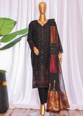 Turkish By HZ Textiles Embroidered Jacquard 3 Piece Unstitched Suit HZ25TJV3 D-TJE-101-C