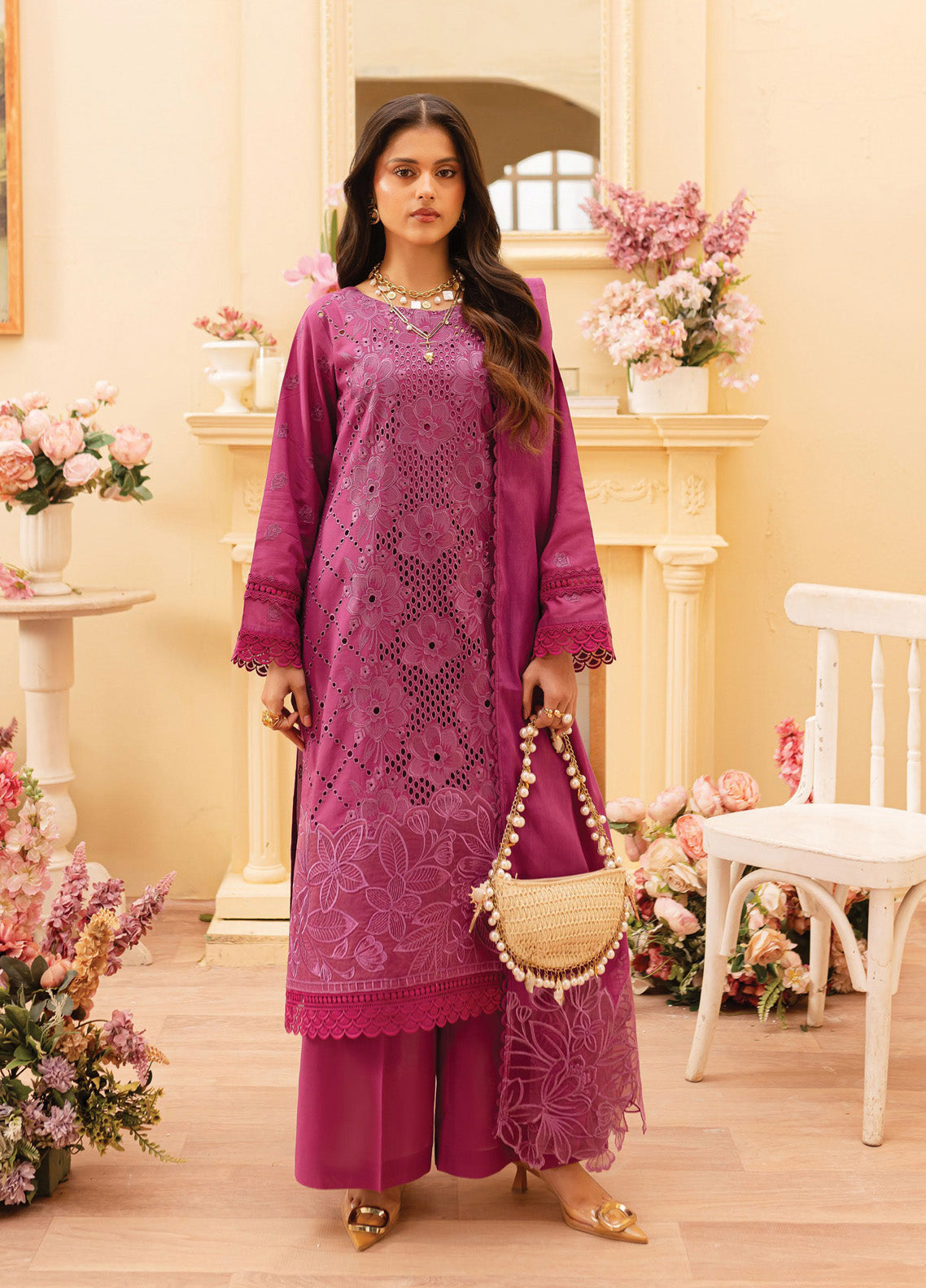 Twilight By Mahnur Embroidered Lawn 3 Piece Unstitched Suit MN25TL D-03A ANASTASIA Twilight By Mahnur Embroidered Lawn 3 Piece Unstitched Suit MN25TL D-03A ANASTASIA