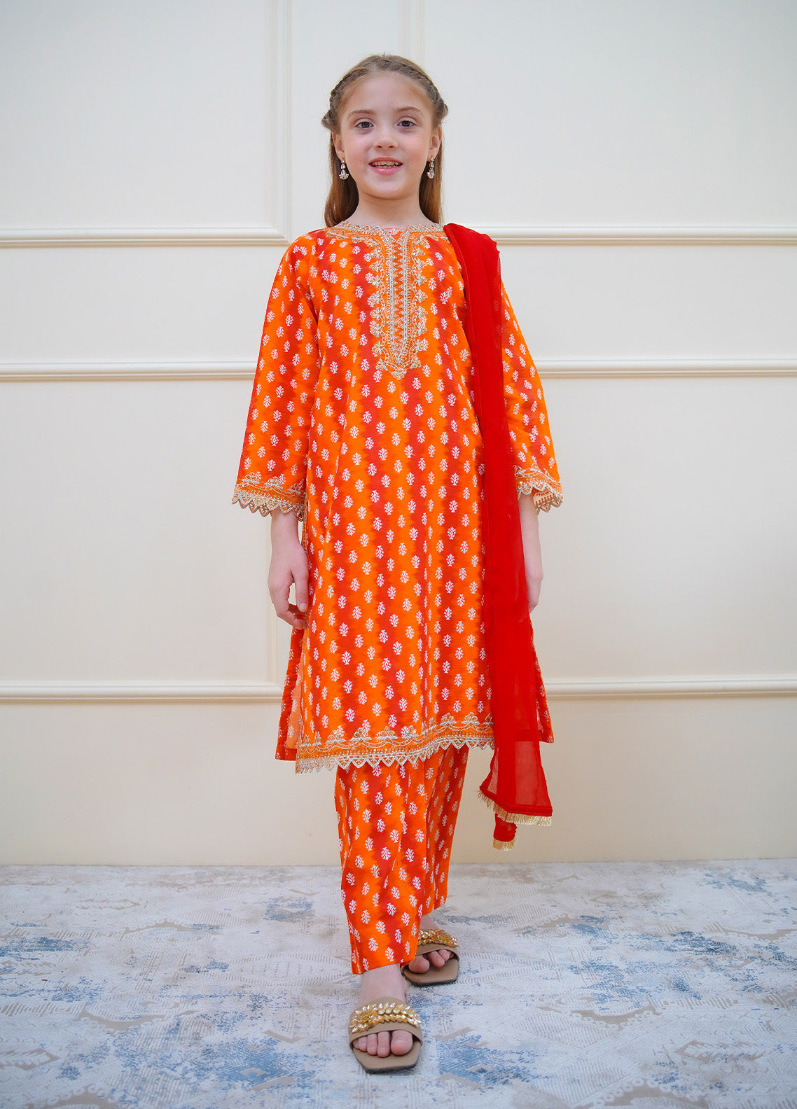 Twinkle Stitches By Shanzey Embroidered Lawn Suits Stitched 3 Piece For Girls S25TS SHK-4411 Twinkle Stitches By Shanzey Embroidered Lawn Suits Stitched 3 Piece For Girls S25TS SHK-4411