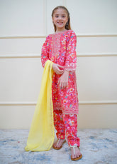 Twinkle Stitches By Shanzey Embroidered Lawn Suits Stitched 3 Piece For Girls S25TS SHK-4413