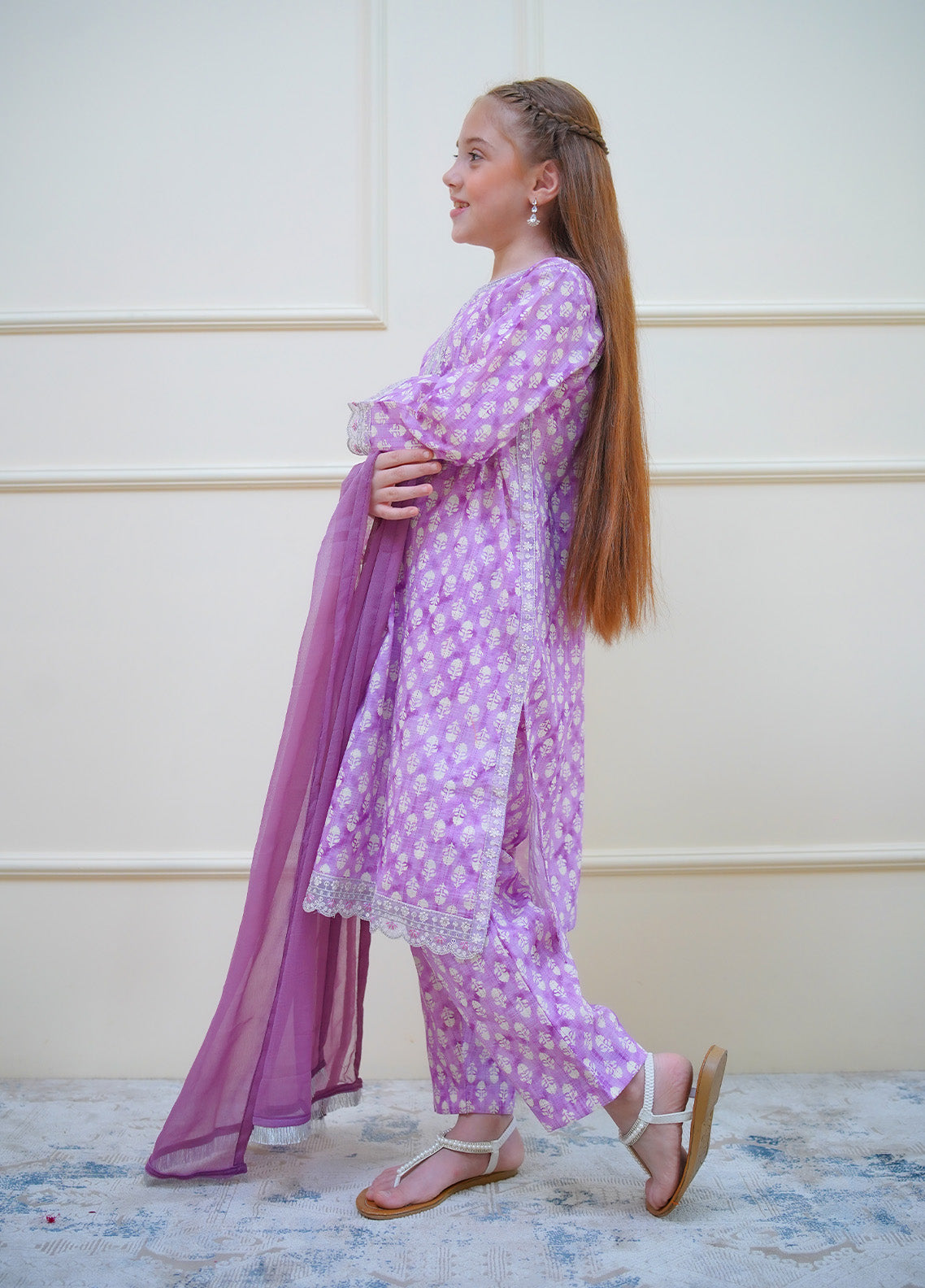 Twinkle Stitches By Shanzey Embroidered Lawn Suits Stitched 3 Piece For Girls S25TS SHK-4416 Twinkle Stitches By Shanzey Embroidered Lawn Suits Stitched 3 Piece For Girls S25TS SHK-4416