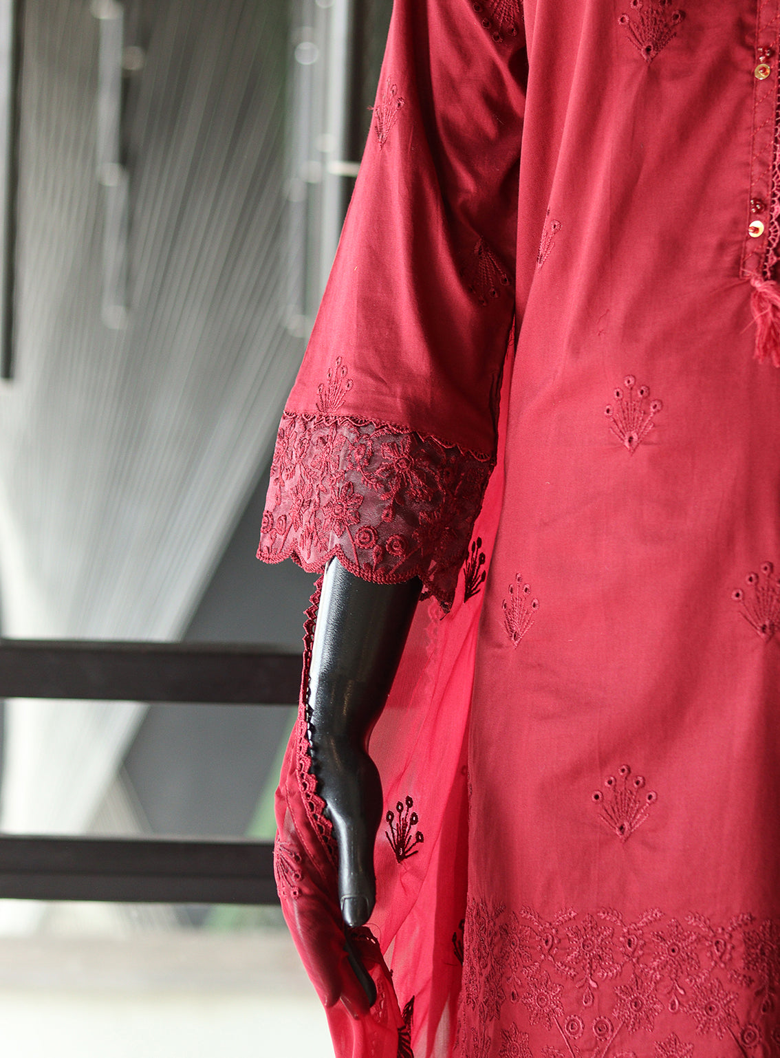 Usman Fabrics Fancy Embroidered Cotton Stitched 3 Piece Stitched Suit - US24FEL 6366 Usman Fabrics Fancy Embroidered Cotton Stitched 3 Piece Stitched Suit - US24FEL 6366