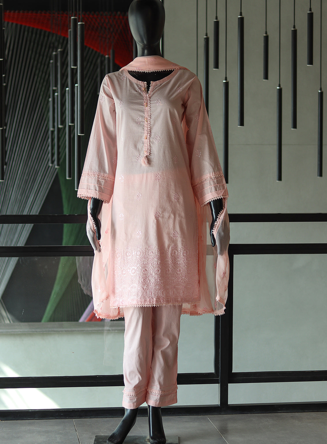 Usman Fabrics Fancy Embroidered Cotton Stitched 3 Piece Stitched Suit - US24FEL 6770 Usman Fabrics Fancy Embroidered Cotton Stitched 3 Piece Stitched Suit - US24FEL 6770