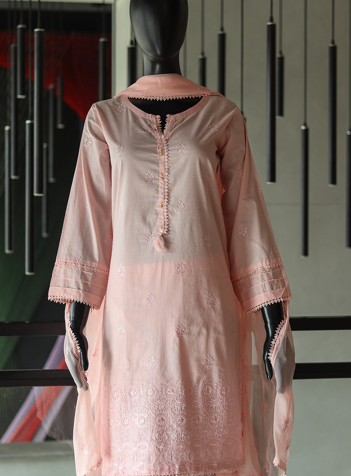 Usman Fabrics Fancy Embroidered Cotton Stitched 3 Piece Stitched Suit - US24FEL 6770 Usman Fabrics Fancy Embroidered Cotton Stitched 3 Piece Stitched Suit - US24FEL 6770