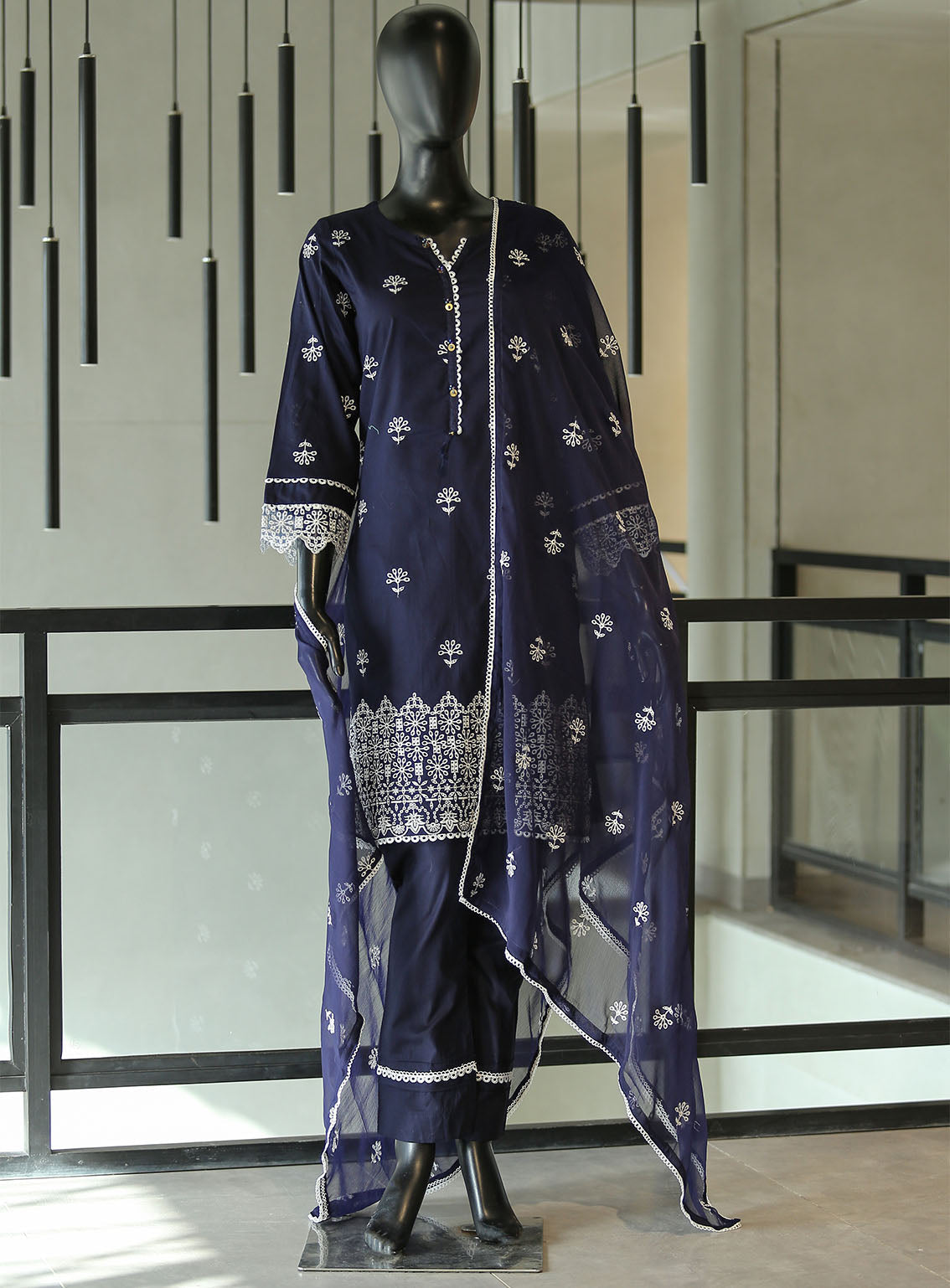 Usman Fabrics Fancy Embroidered Cotton Stitched 3 Piece Stitched Suit - US24FEL 6869 Usman Fabrics Fancy Embroidered Cotton Stitched 3 Piece Stitched Suit - US24FEL 6869